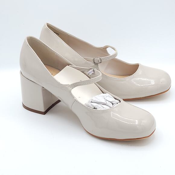 Journee Collection Okenna Mary Jane Pump Heel Nude Women's Size 8 - Picture 3 of 7